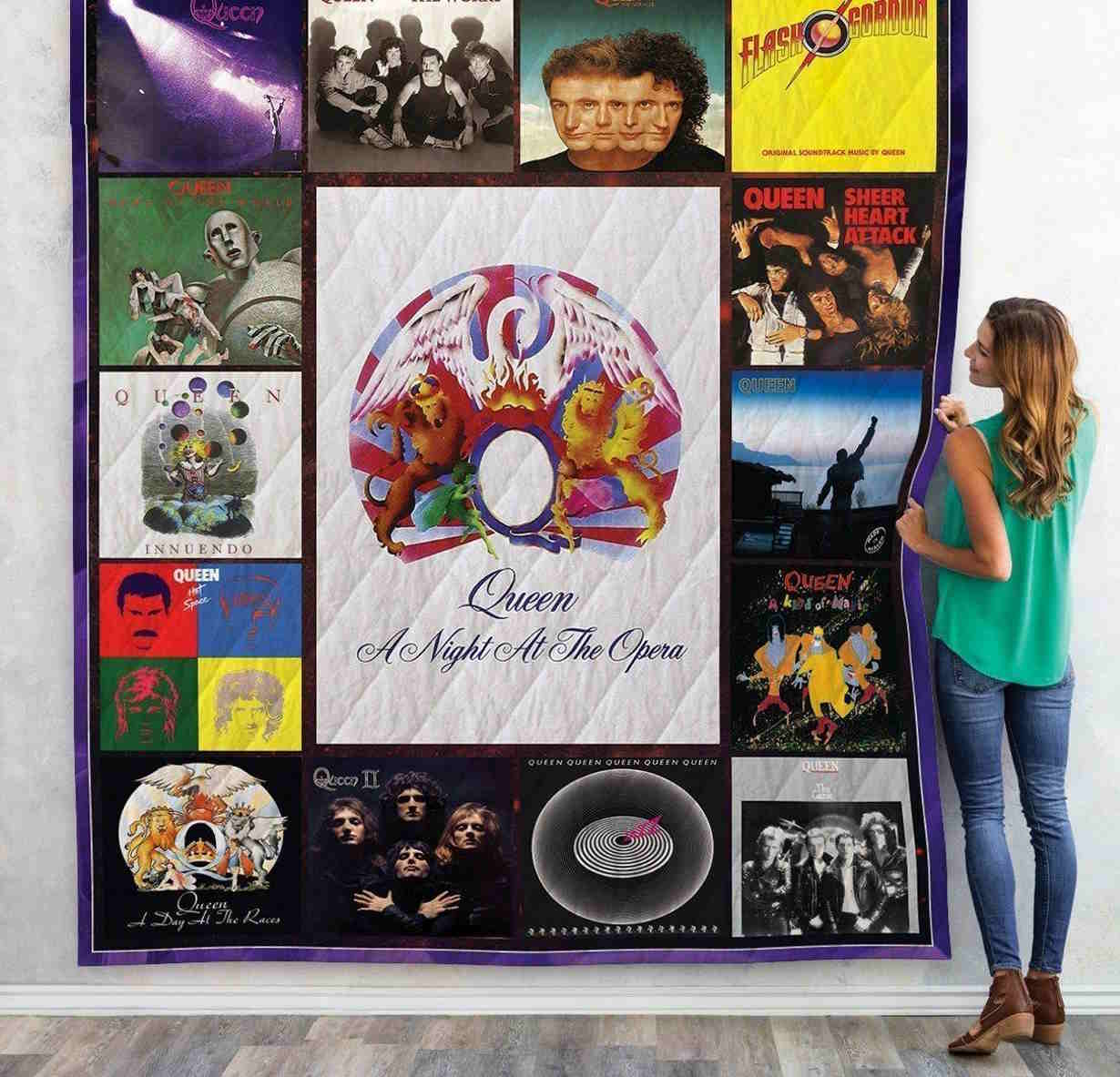 Queen Albums 3D Quilt Blanket