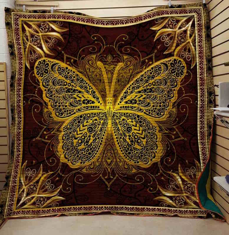 Queen Butterfly Flower 3D Quilt Blanket