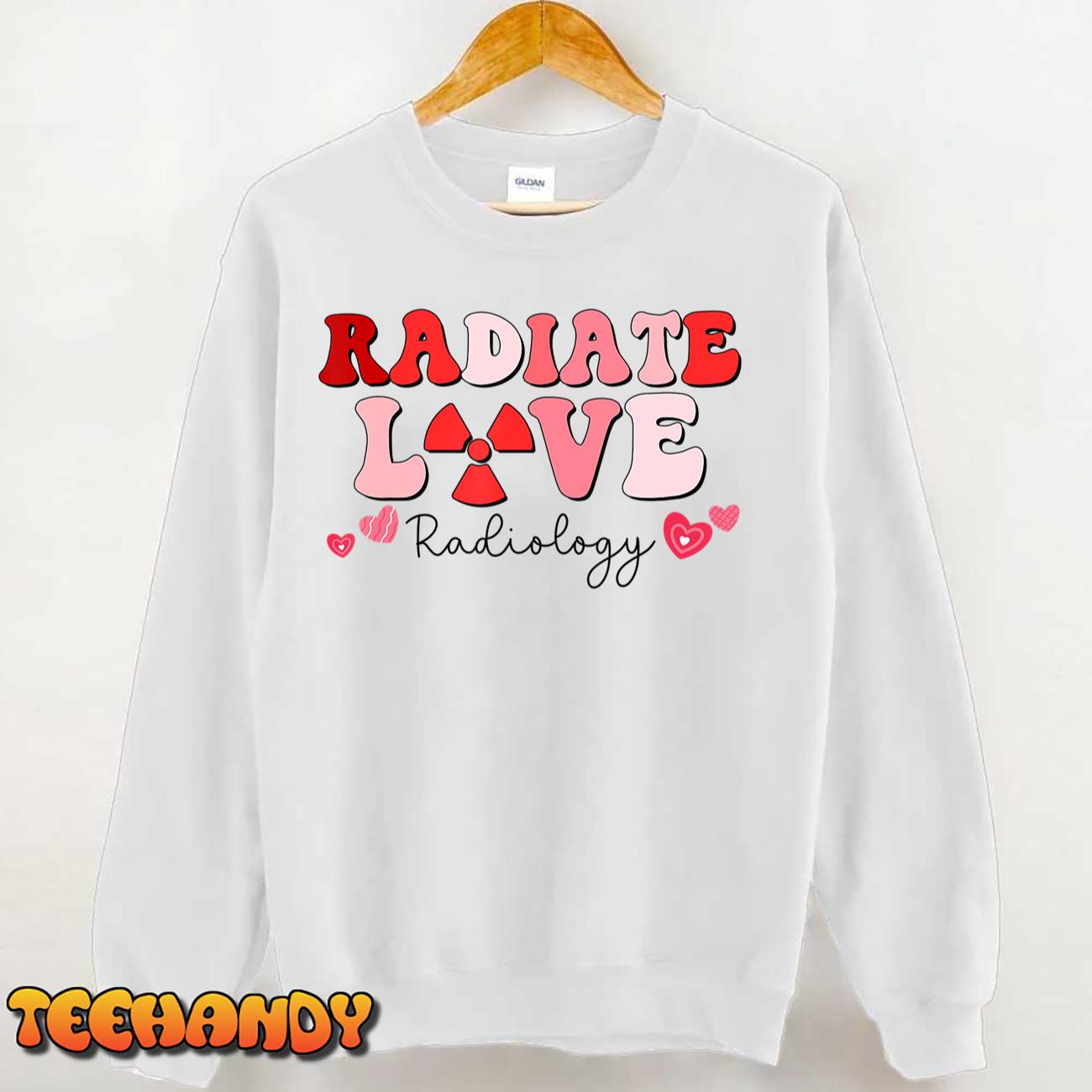 Radiate Love Radiology X-Ray Tech Happy Valentines Day T-Shirt