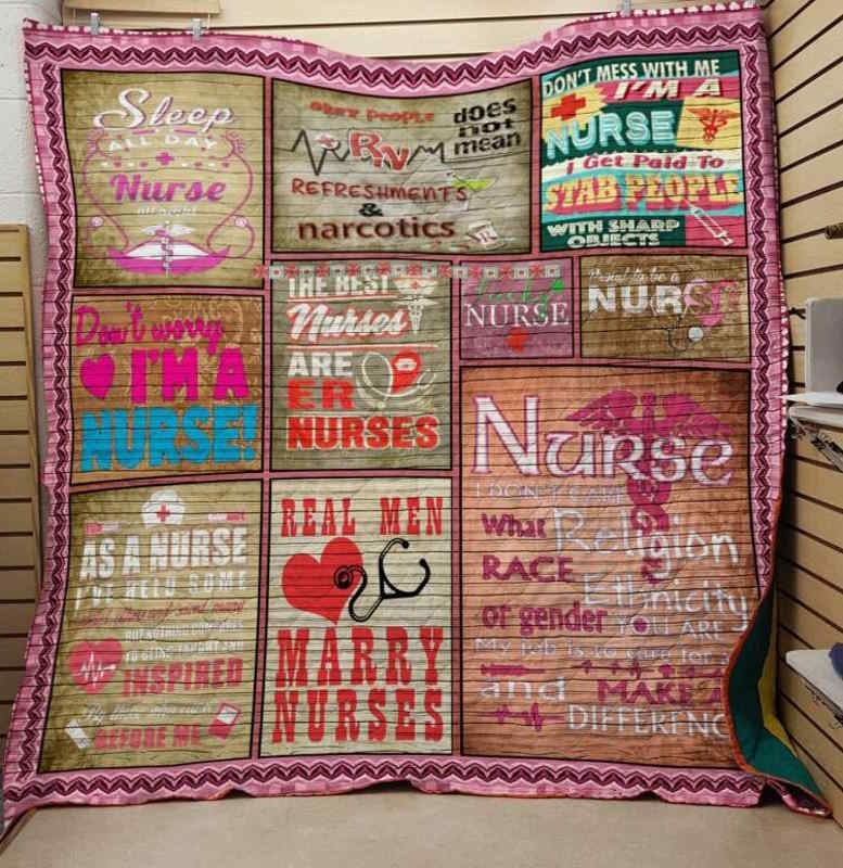 Real Men Marry Nurses 3D Quilt Blanket