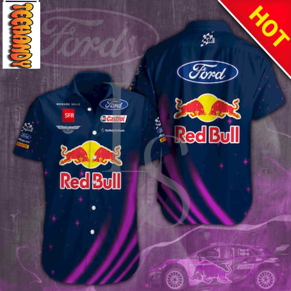 RedBull Ford World Rally Team Hawaiian Shirt