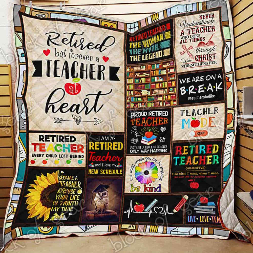 Retired Teacher 3D Quilt Blanket