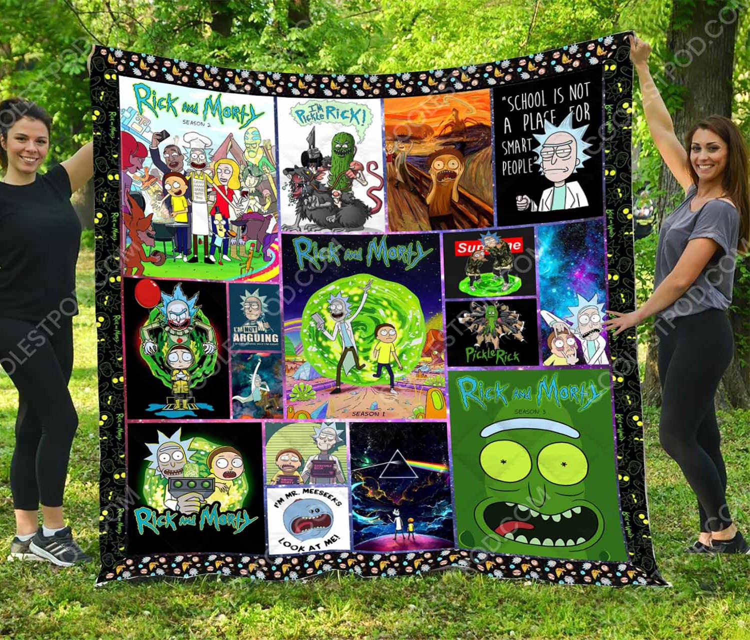 Rick And Morty 3D Quilt Blanket