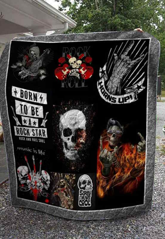 Rock Roll 3D Quilt Blanket