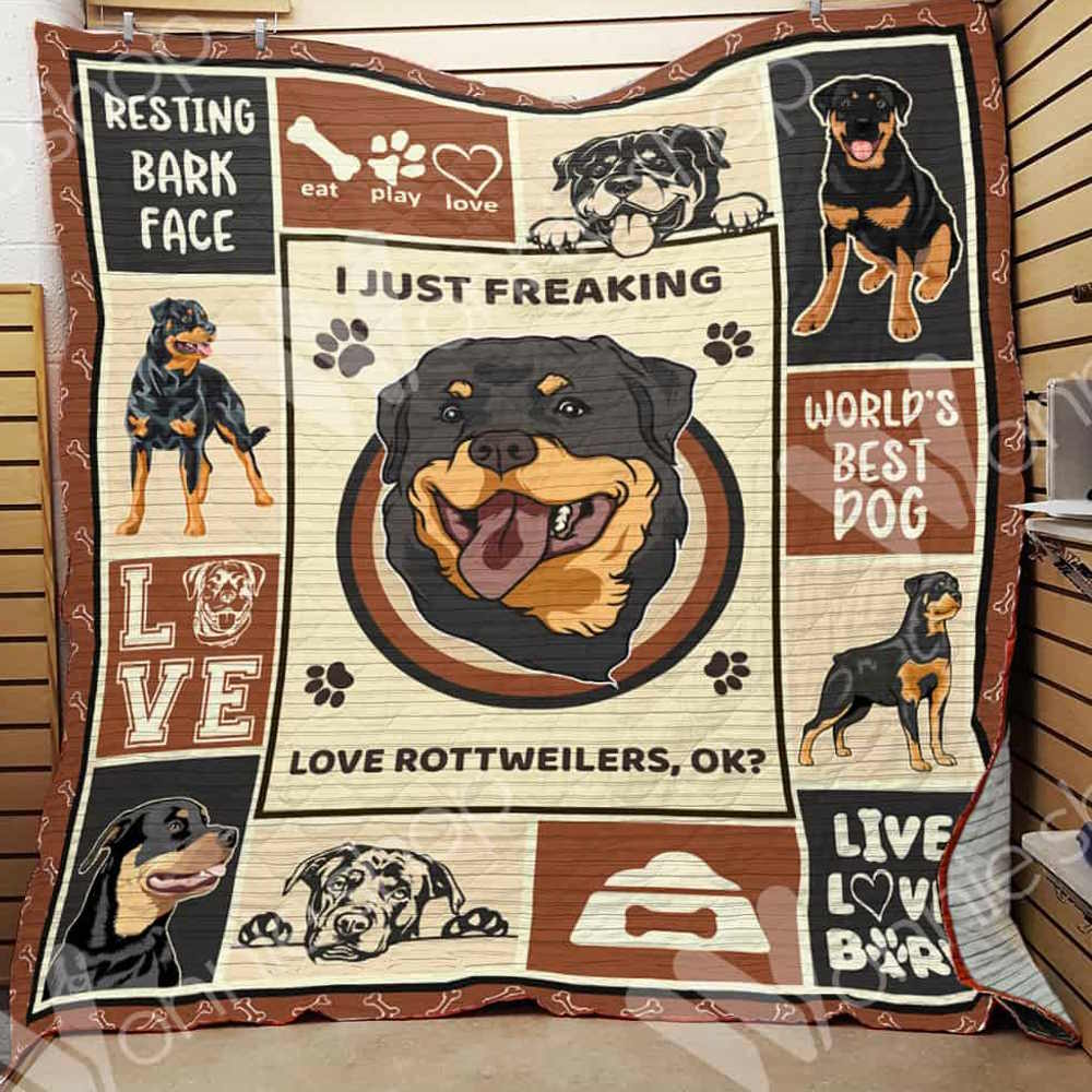 Rottweiler I Freaking 3D Quilt Blanket