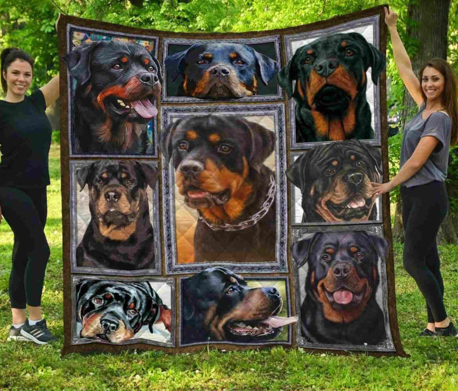 Rottweiler No Promises 3D Quilt Blanket