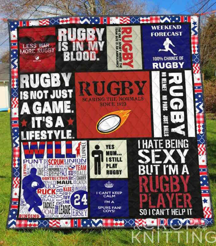 Rugby Love Personalized Quilt Blanket