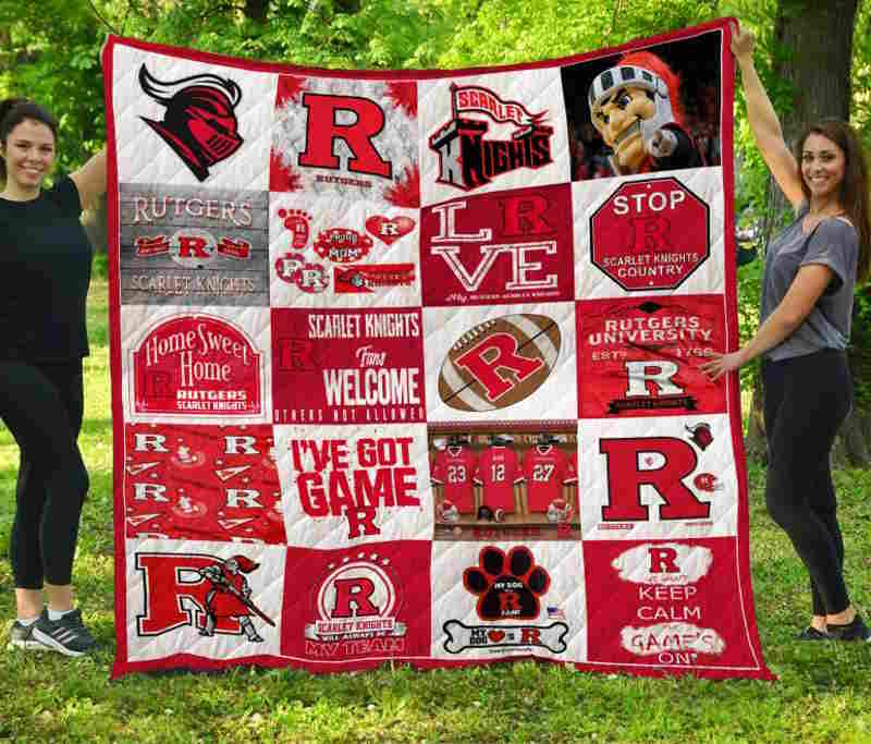 Rutgers Scarlet Knights 3D Quilt Blanket