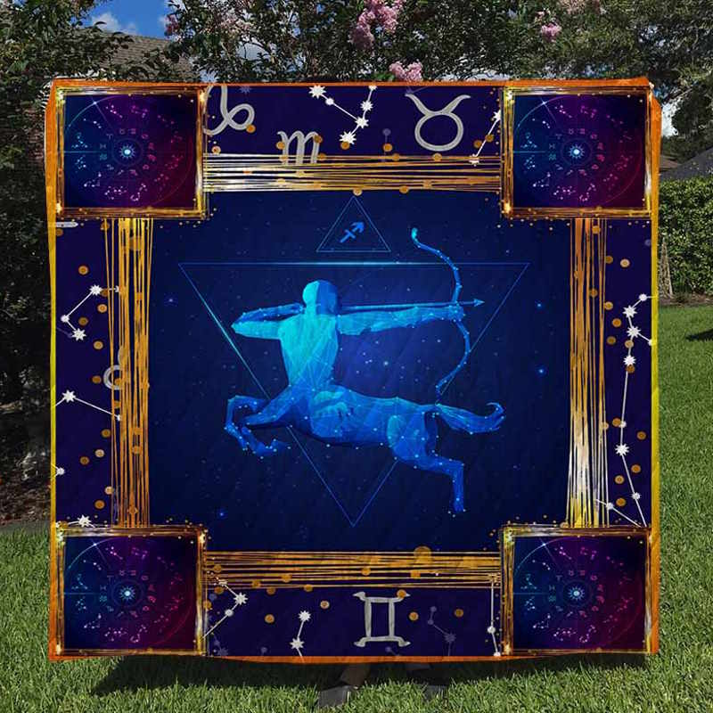 Saggitarius Horoscope 3D Quilt Blanket