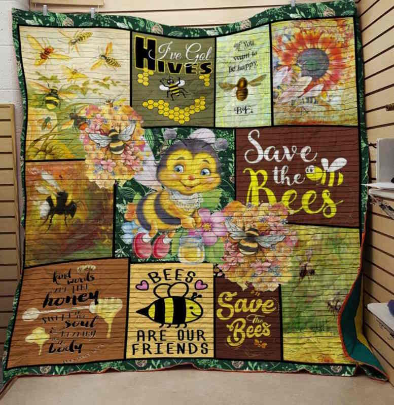 Save The Bee 3D Quilt Blanket