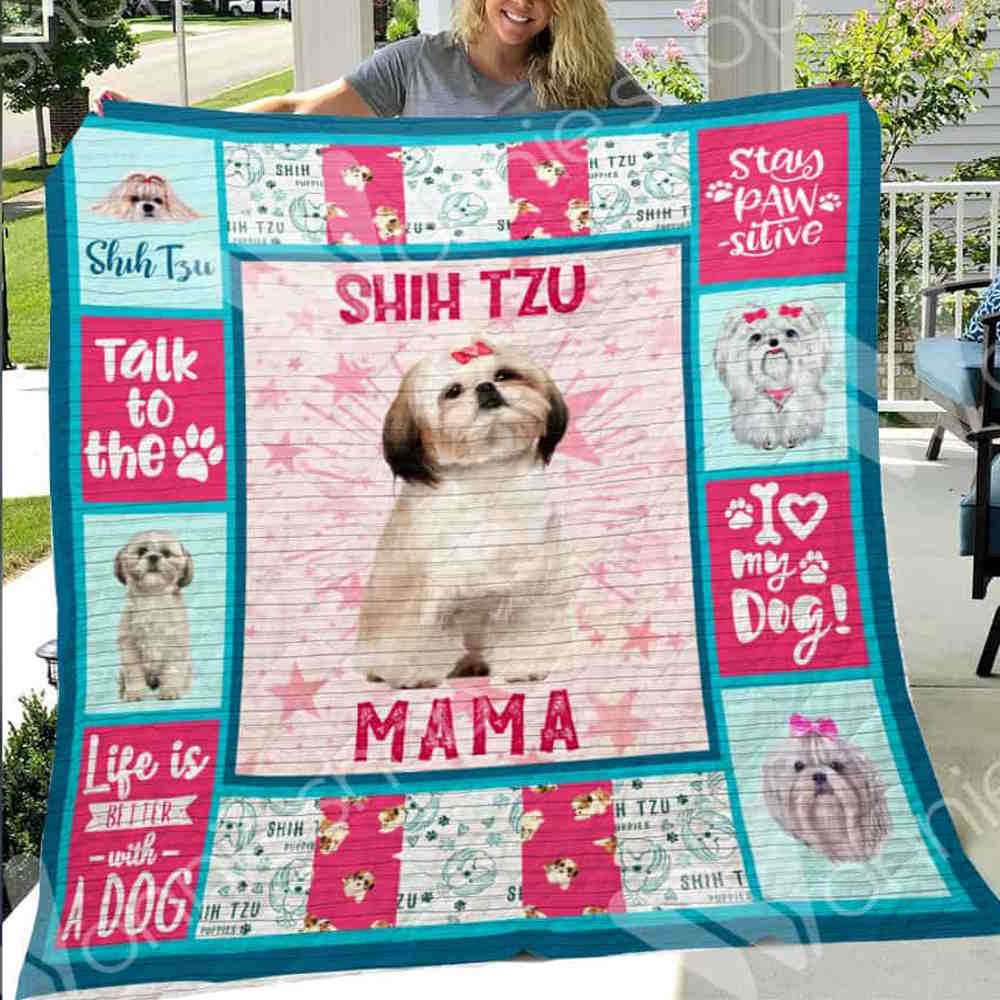 Shih Tzu Mama 3D Quilt Blanket