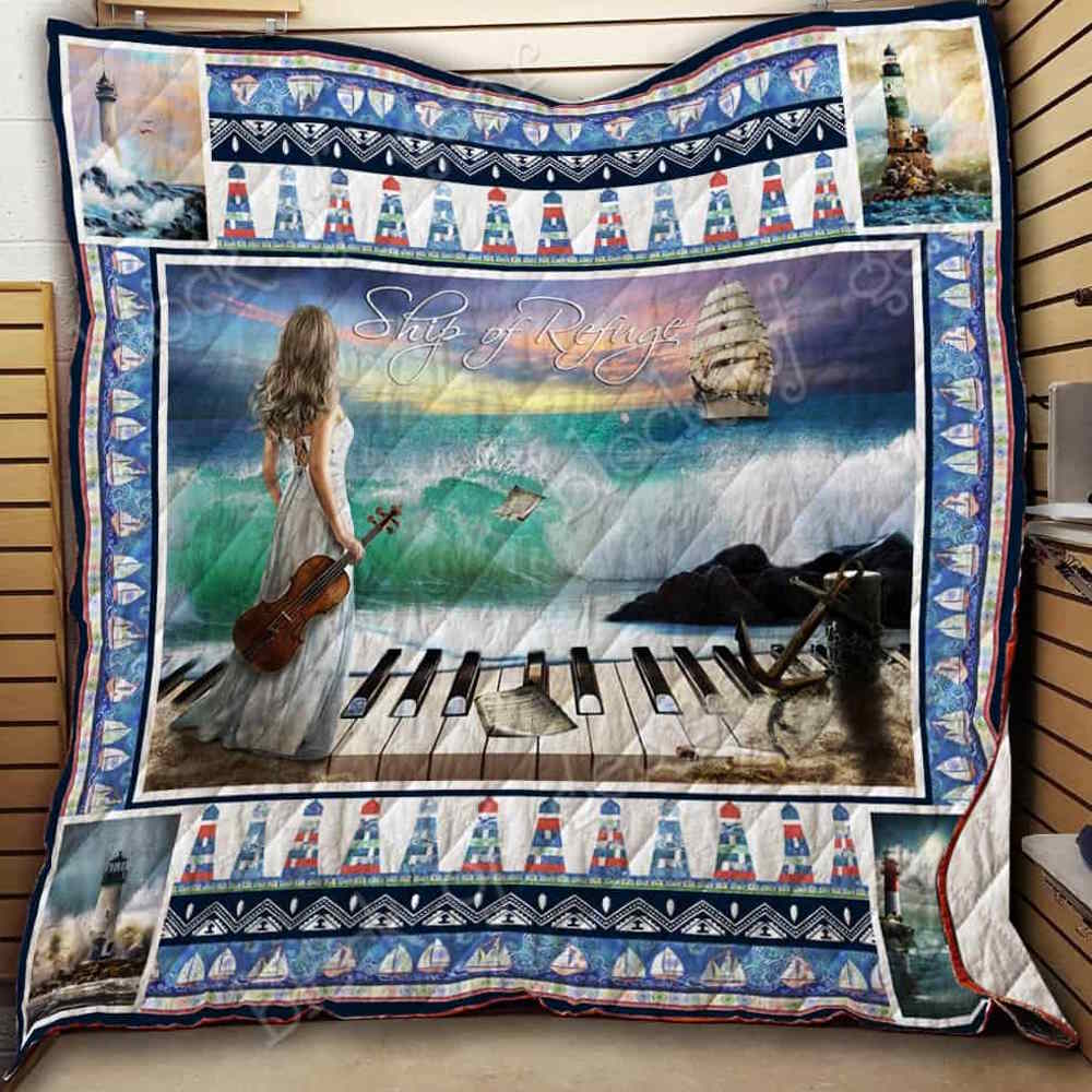 Ship Of Refuge Quilt Blanket