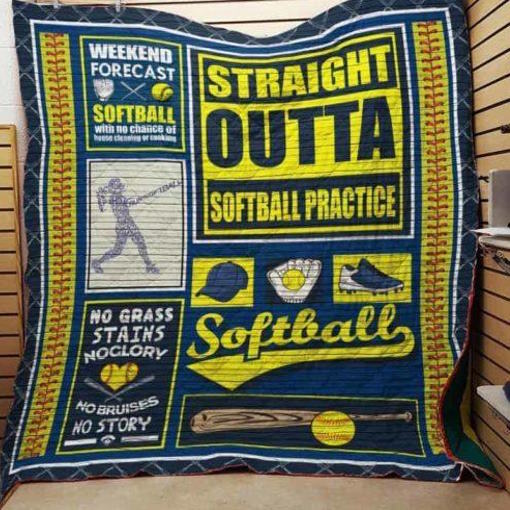 Softball Is Life 3D Quilt Blanket