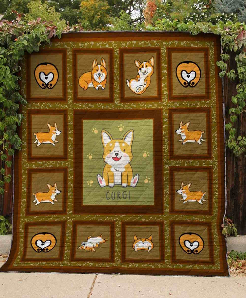 St Corgi 3D Quilt Blanket