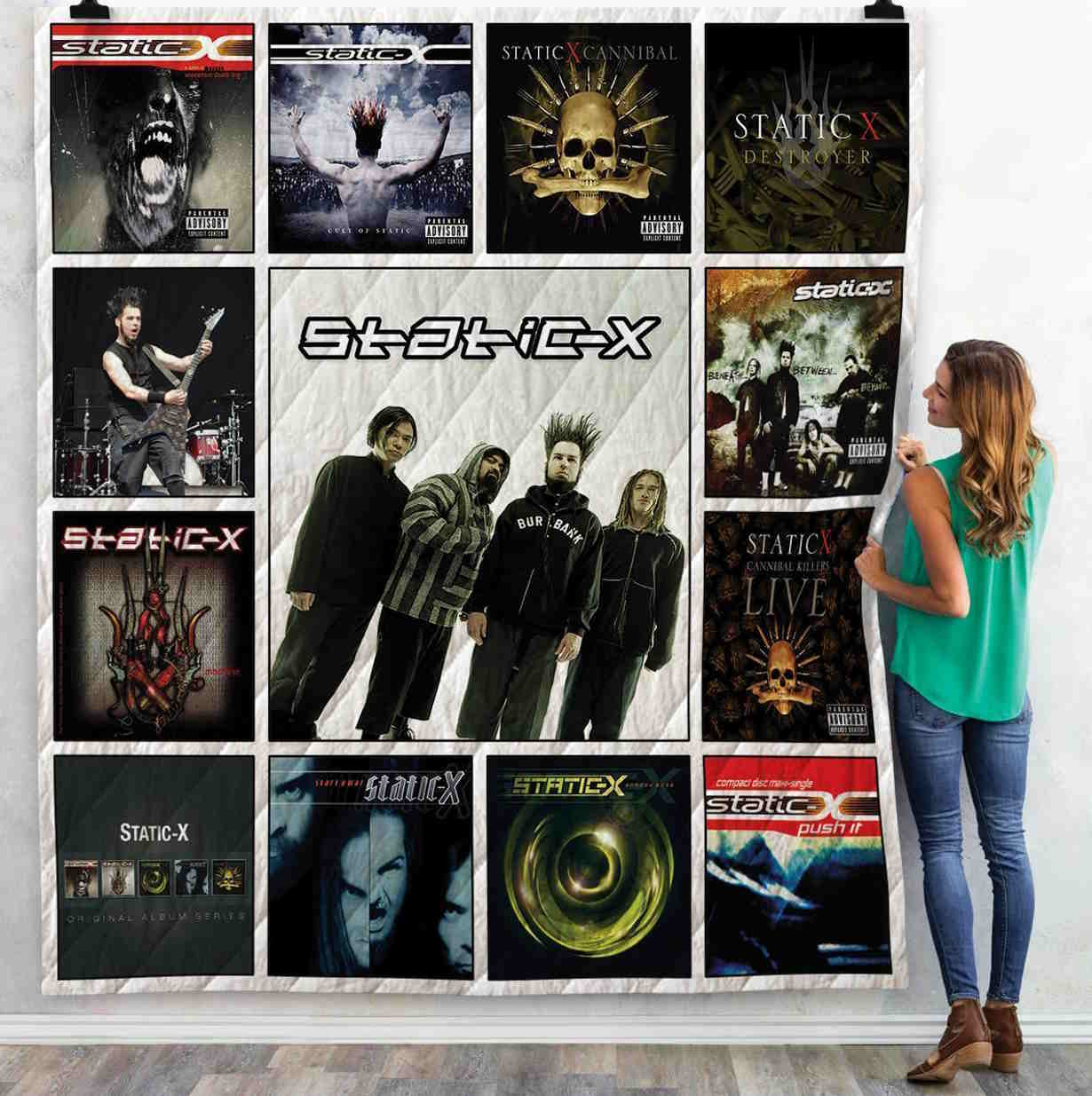 Staticx Albums 3D Quilt Blanket