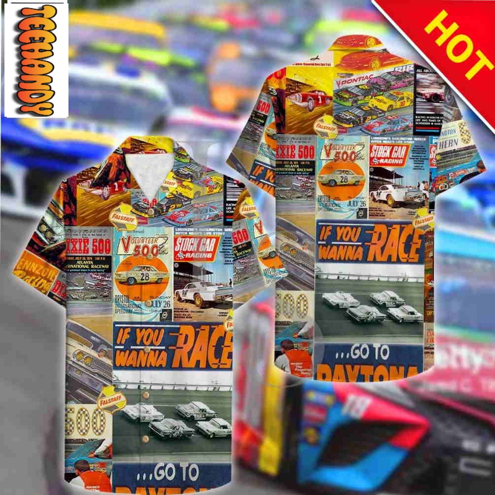 Stock Car Racing Magazine Hawaiian Shirt