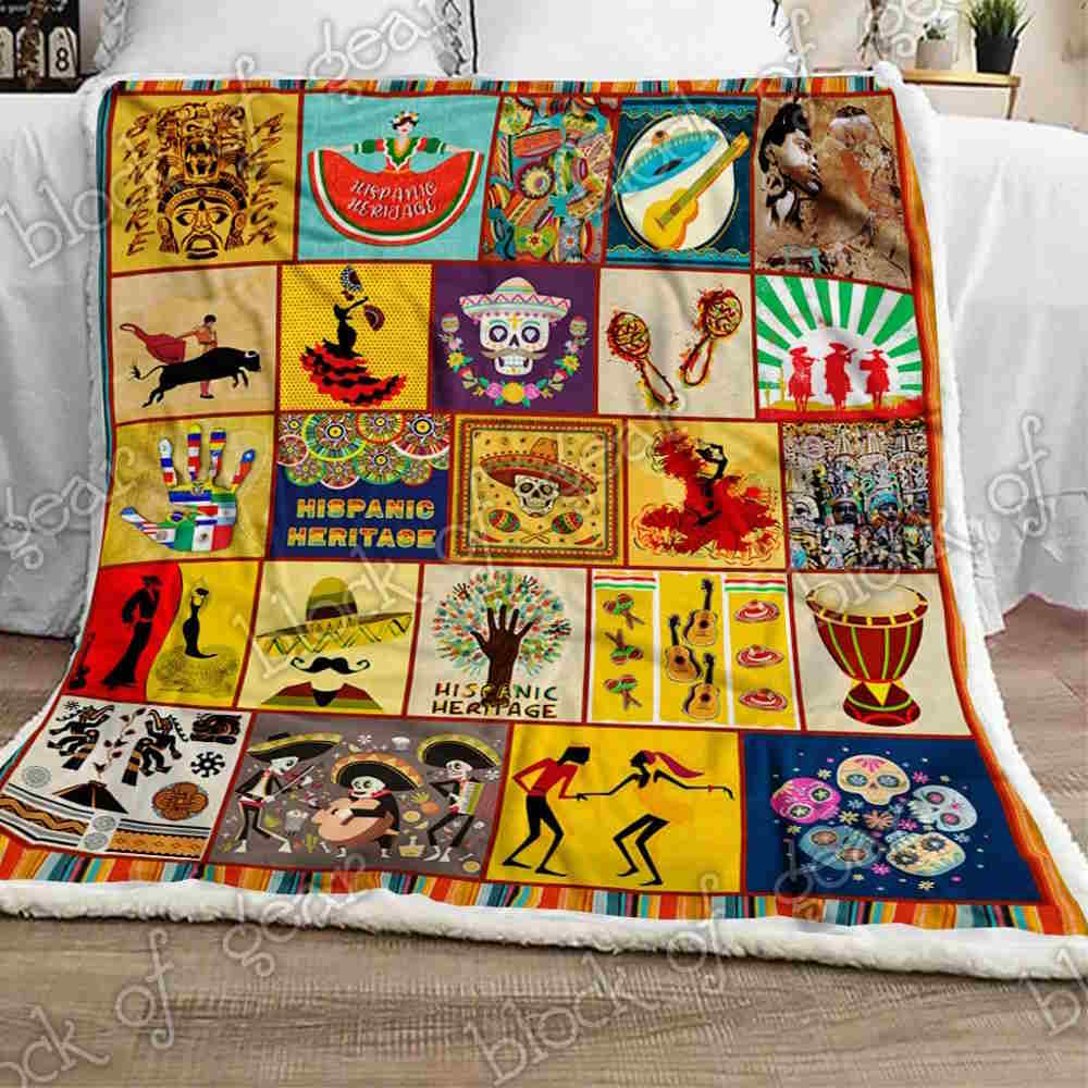 Sugar Skull Teng Teng Teng Chrismas Gift Quilt Blanket