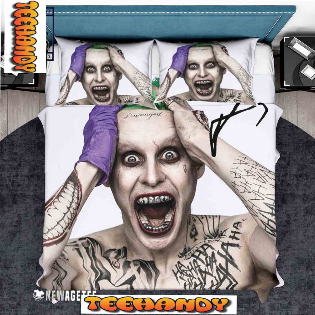 Suicide Squad Jared Leto Joker Signed Bedding Set