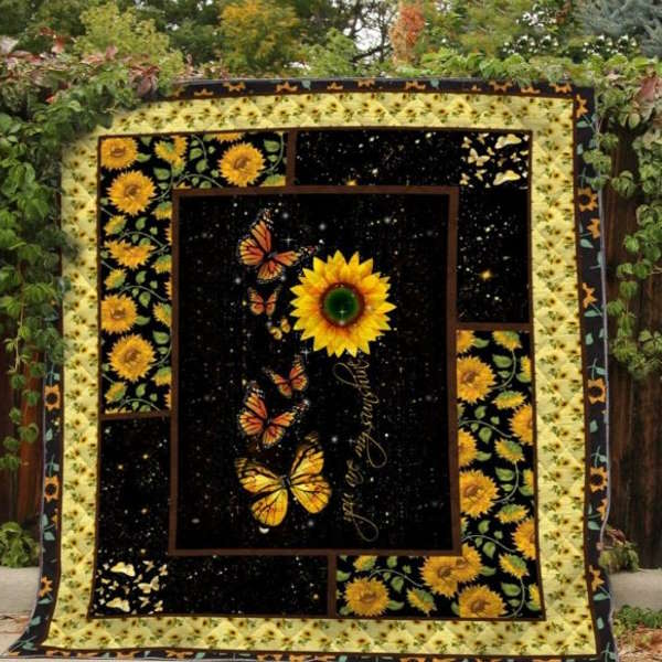 Sunflowers Printing 3D Quilt Blanket