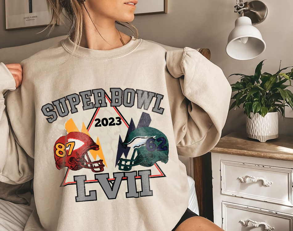 Super Game Day LVII Arizona Football Sport Game  Kansas City vs Philadelphia Team Sweatshirt