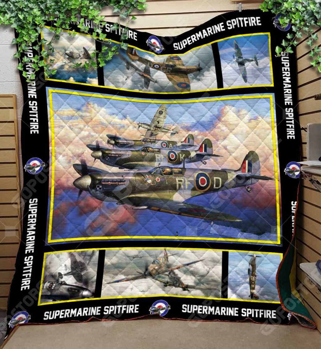 Supermarine Spitfire Collection Like 3D Quilt Blanket