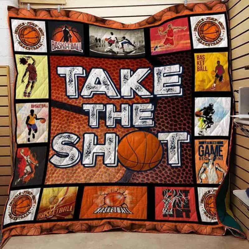 Take The Shot Basketball 3D Quilt Blanket