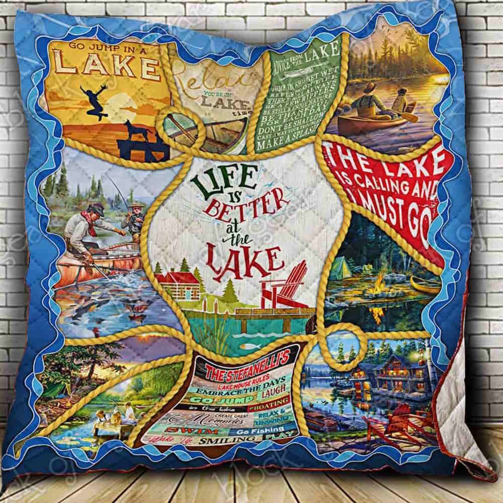 The Lake Is Calling And Must 3D Quilt Blanket