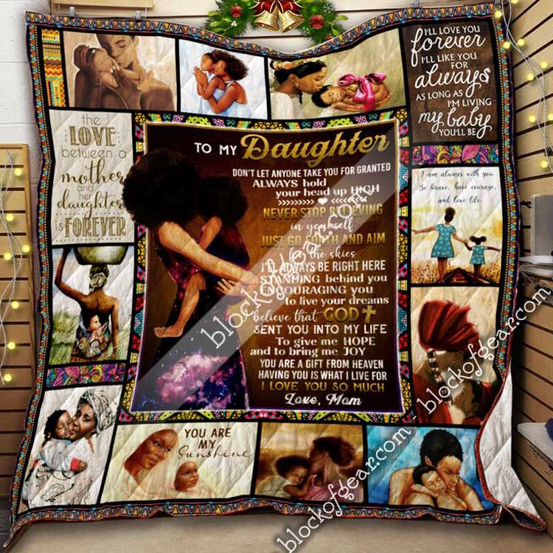 The Love Between Mother And Daughter Is Forever Quilt Blanket