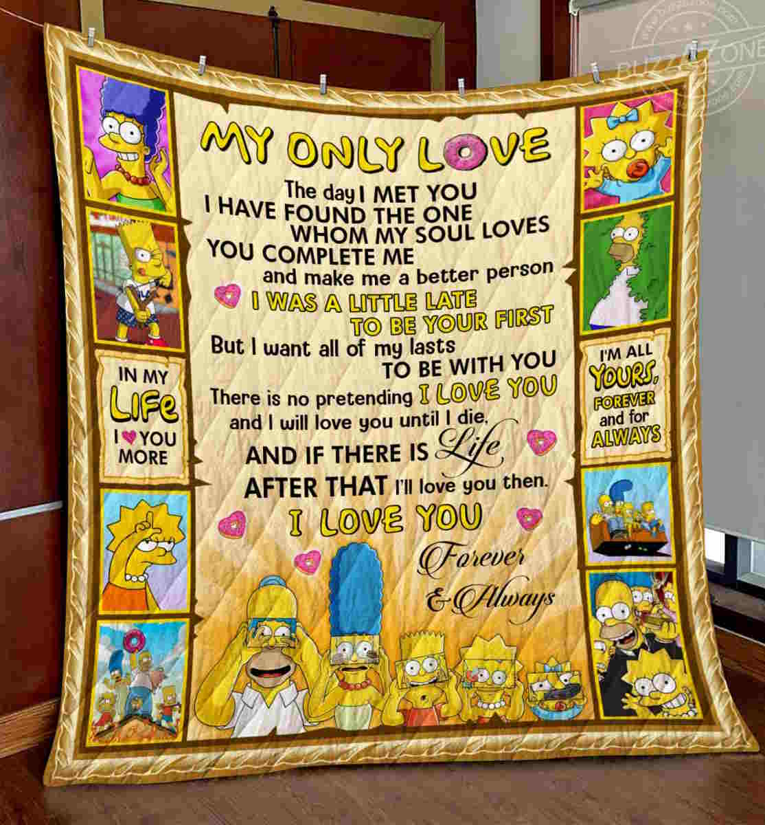 The Simpsons My Love All Of My Lasts Quilt Blanket