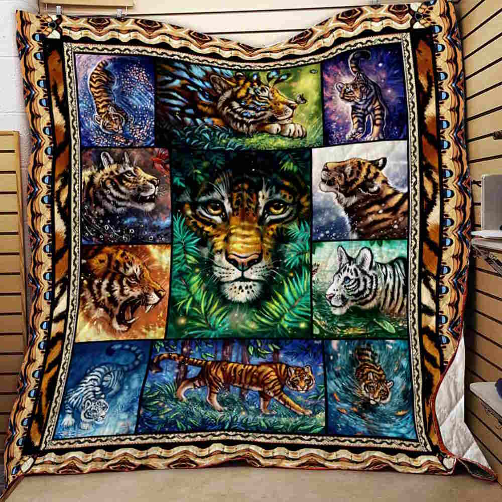 Tiger Art Collection 3D Quilt Blanket