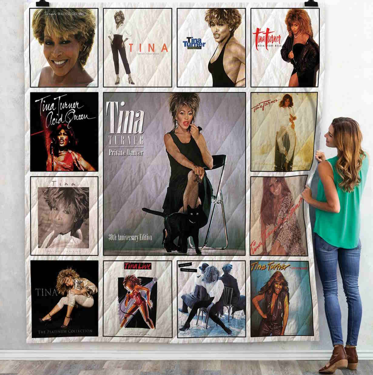 Tina Turner 3D Quilt Blanket