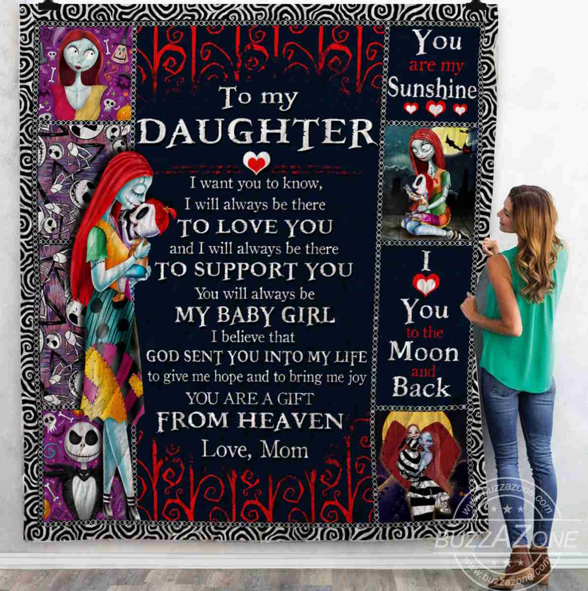 To My Daughter You Are Gift From Heaven 3D Quilt Blanket