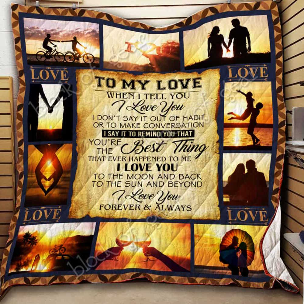 To My Love 3D Quilt Blanket