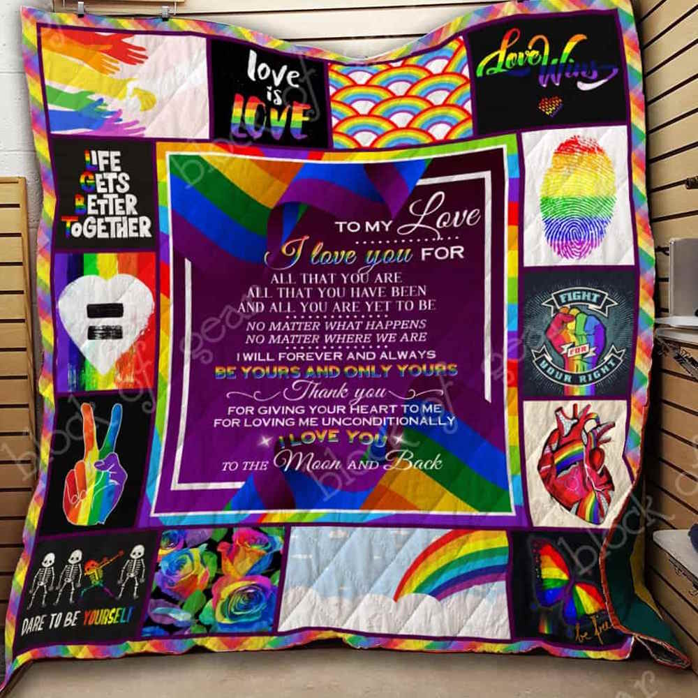 To My Love Lgbt 3D Quilt Blanket