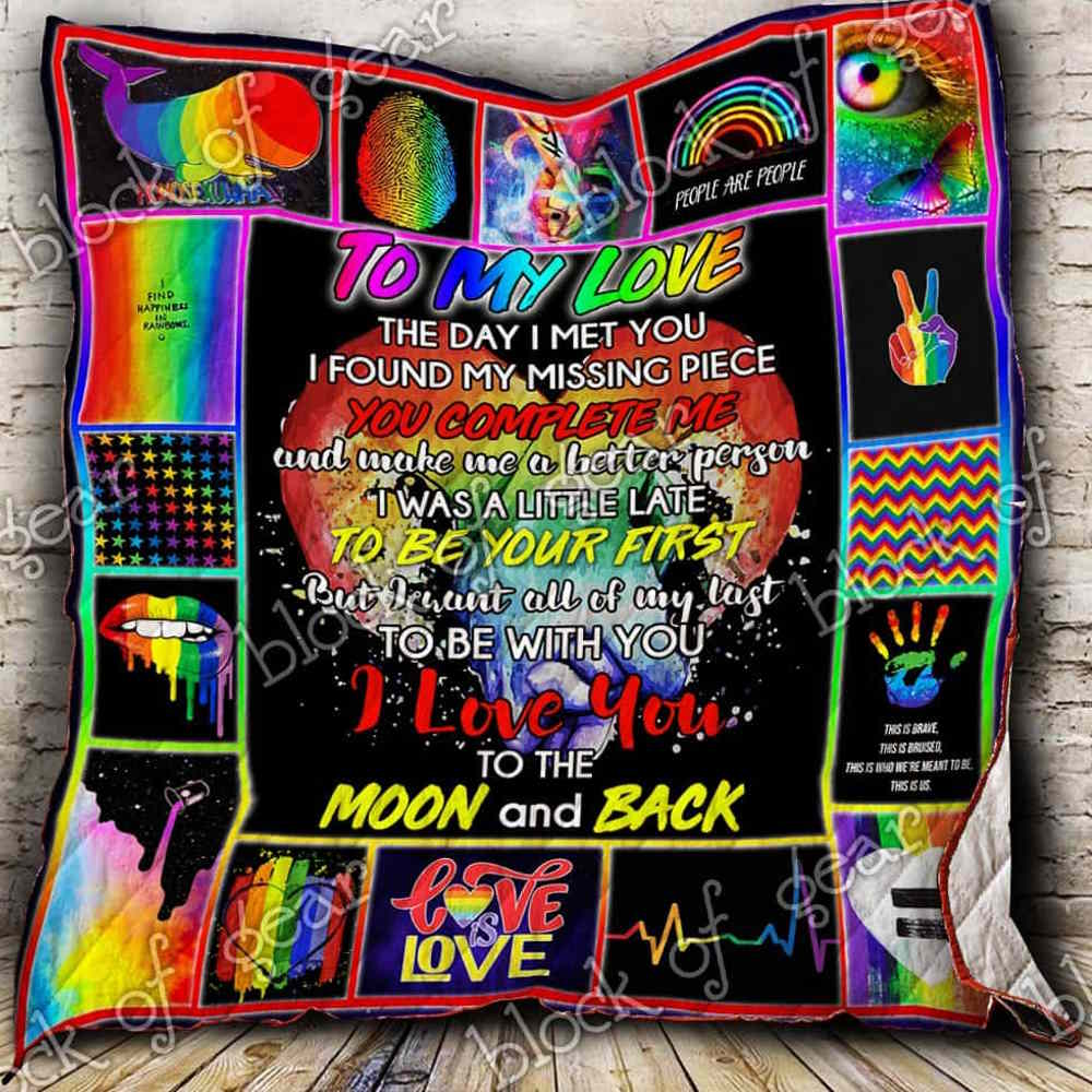 To My Love Lgbt Pride 3D Quilt Blanket