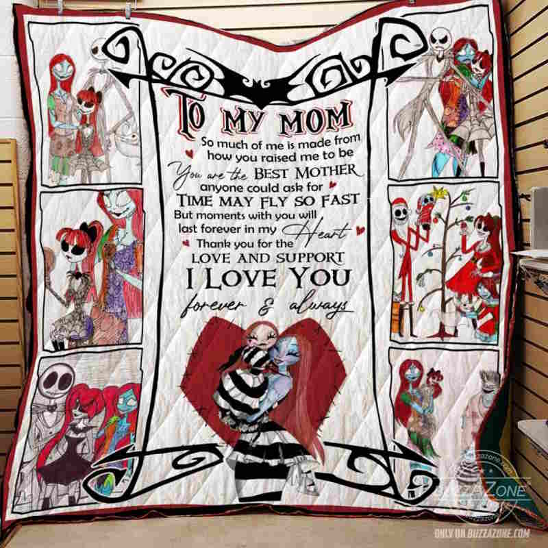 To My Mom Version Ughter So Much Of Me Is Made From Nightmare Quilt Blanket