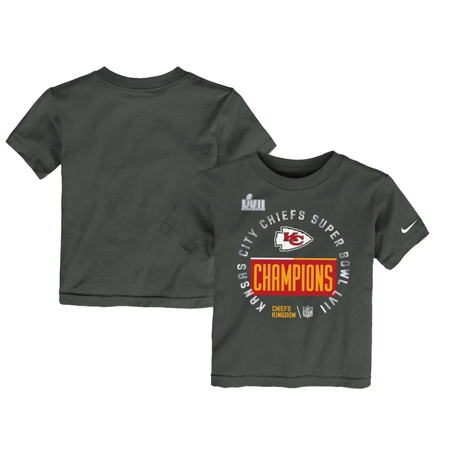 Toddler Kansas City Chiefs Super Bowl LVII Champions Locker Room Trophy Collection T-Shirt