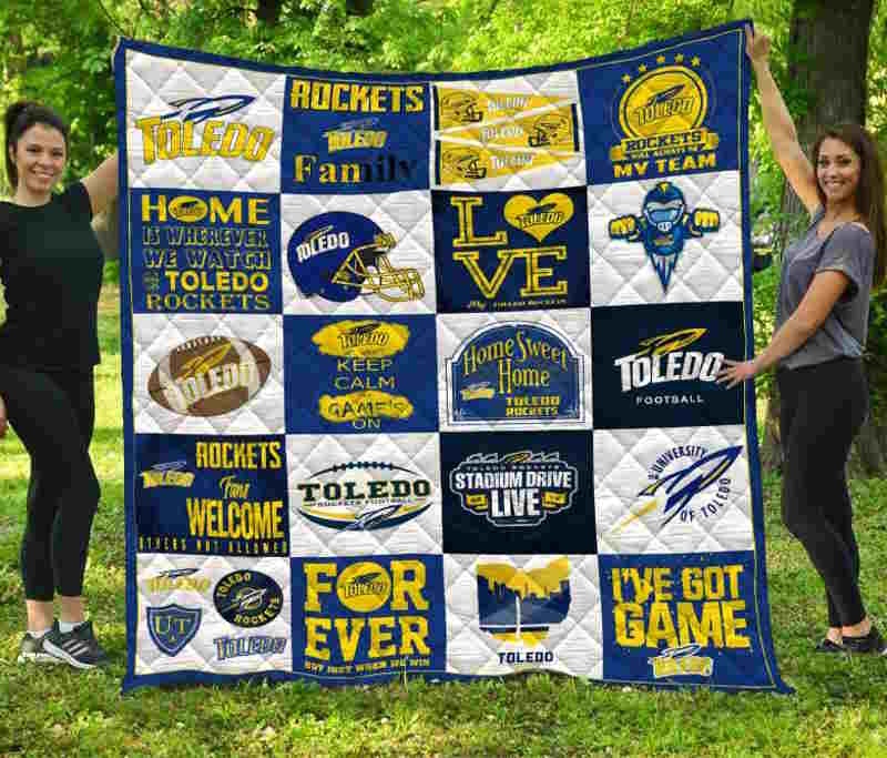 Toledo Rockets 3D Quilt Blanket