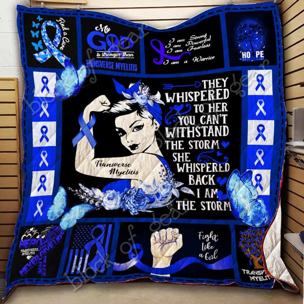 Transverse Myelitis Warrior Quilt Blanket