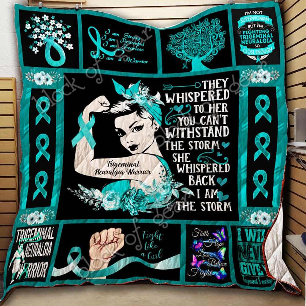 Trigeminal Neuralgia Warrior 3D Quilt Blanket