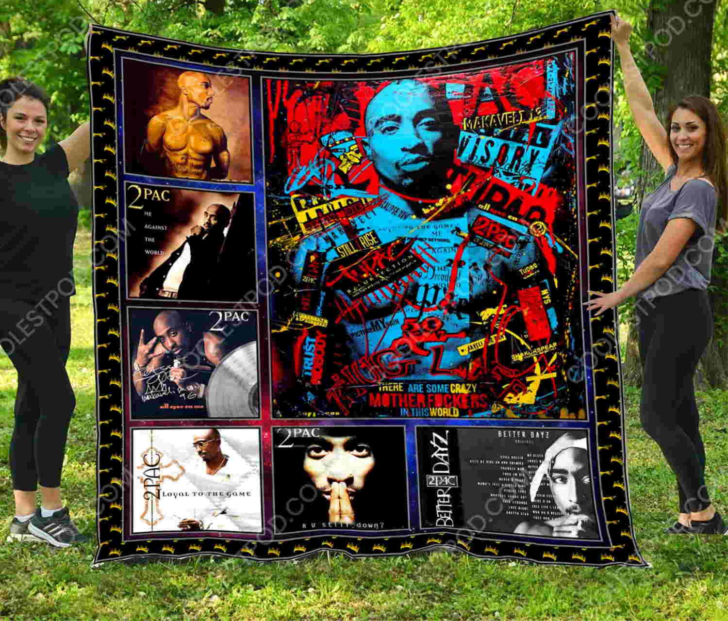 Tupac Shakur  3D Quilt Blanket