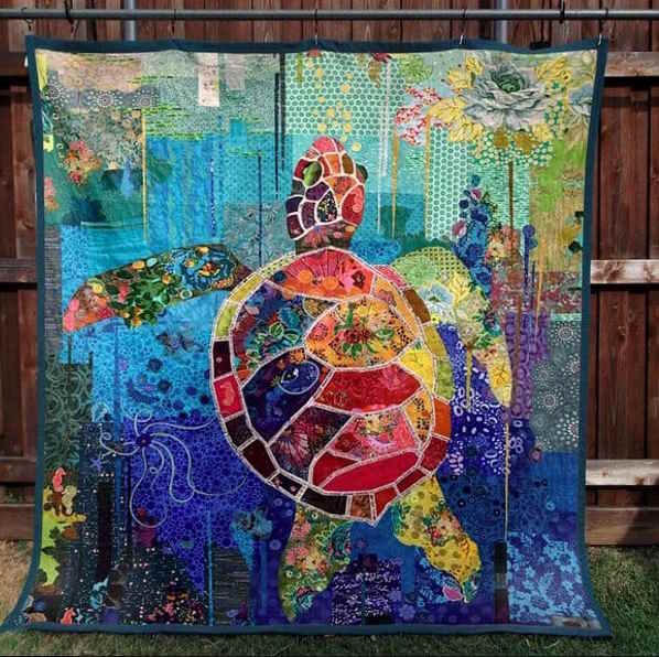 Turtle Colorful Life 3D Quilt Blanket