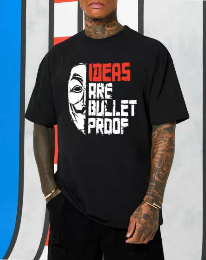 Unisex Ideas Are Bullet Proof T-Shirt,V for Vendetta Shirt