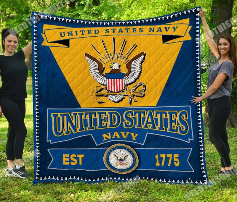 United States Navy 3D Quilt Blanket