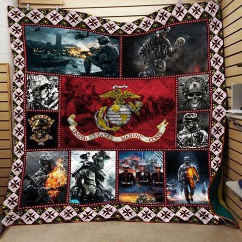 Us Marine Corpsveteran 3D Quilt Blanket