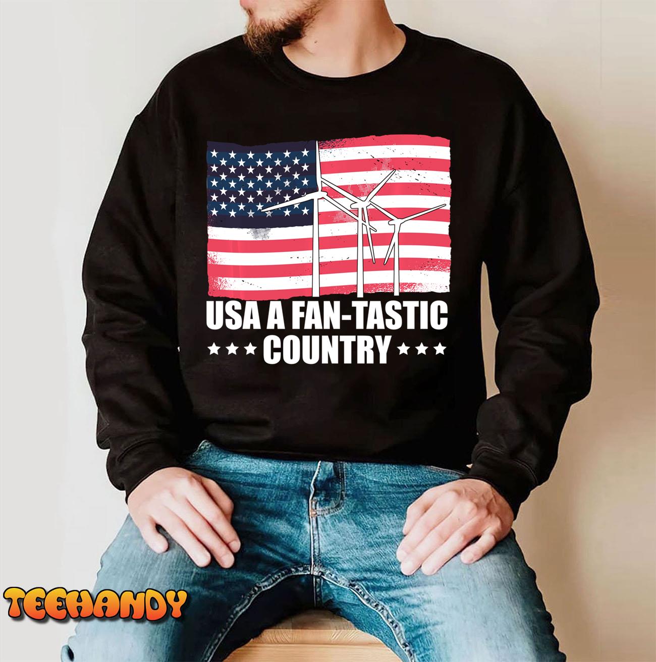 USA America Flag USA A Fan-Tastic Country Sweatshirt