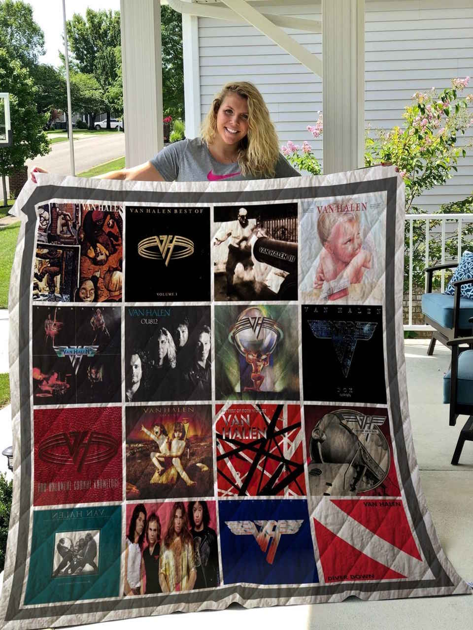 Van Halen Albums Quilt Blanket