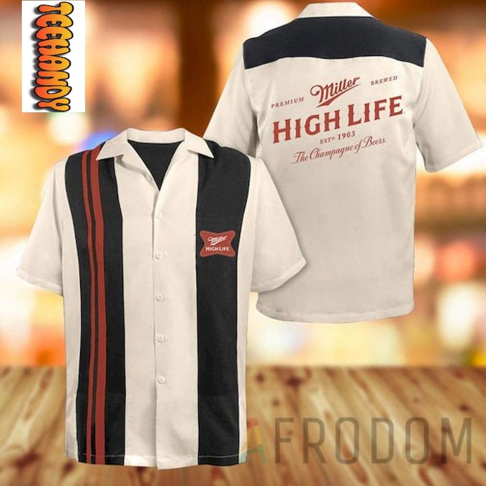 Vintage Beige Miller High Life Hawaii Shirt