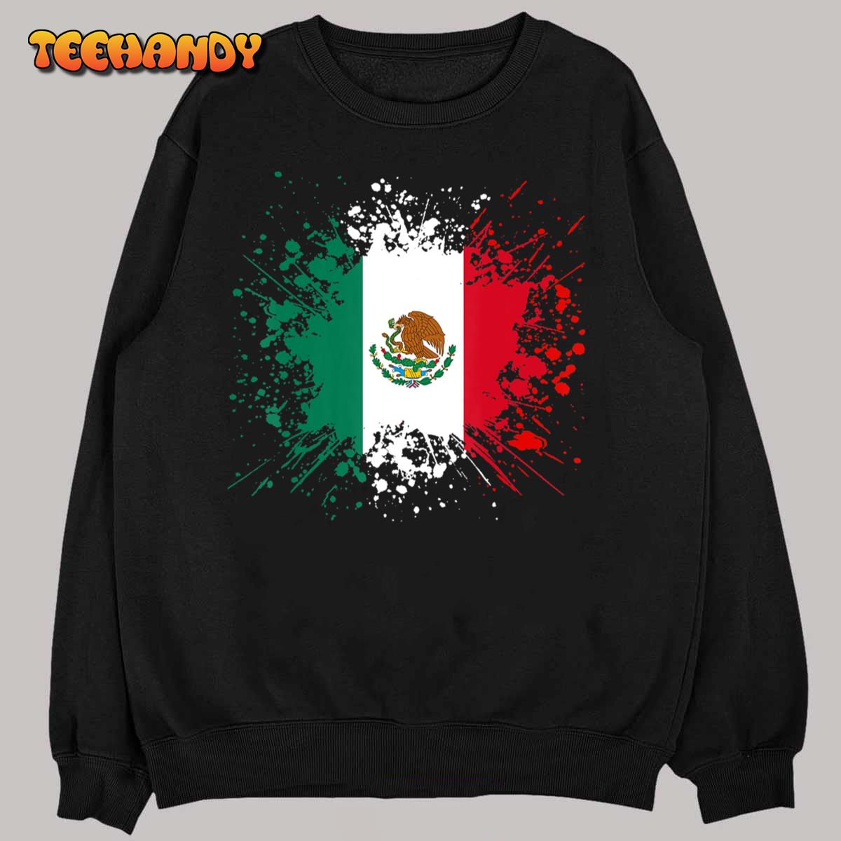 Vintage Mexican Flag Mexico Shirt Women Men Kids T-Shirt