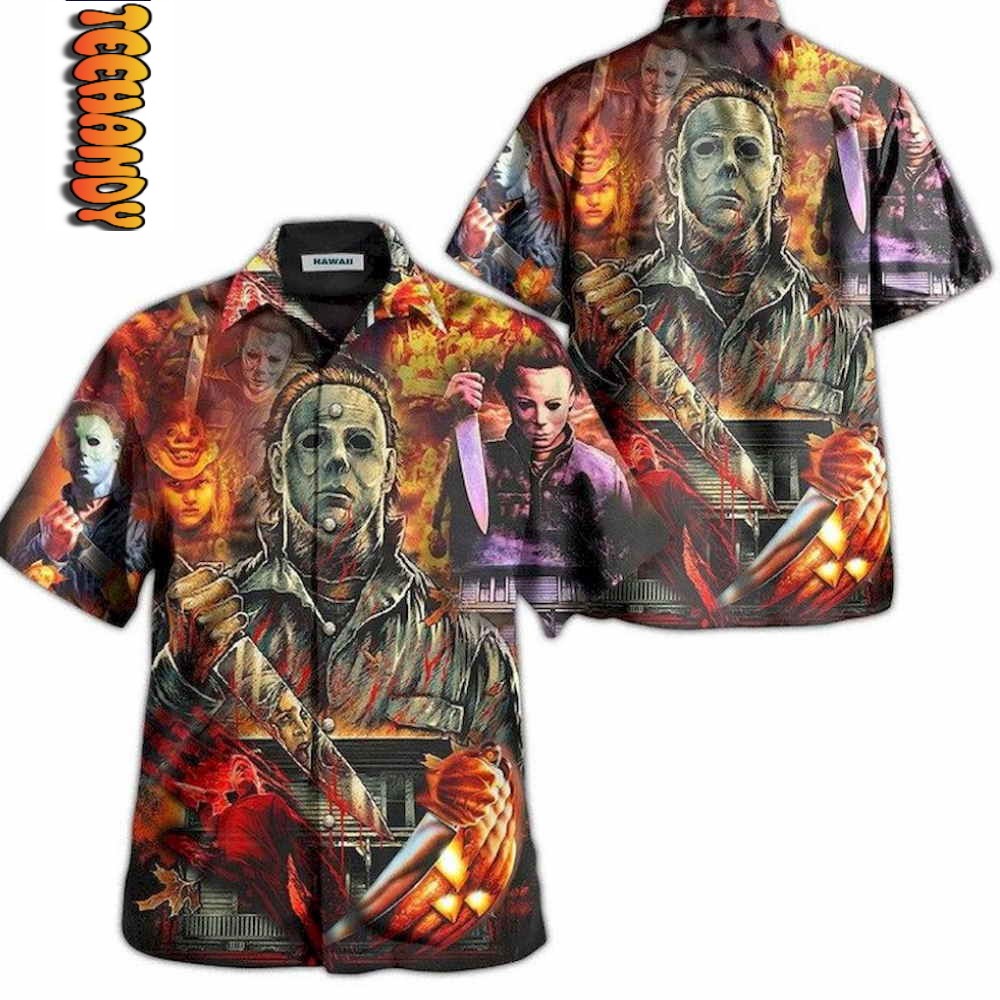 Vintage Michael Myers 3d Hawaiian Shirt